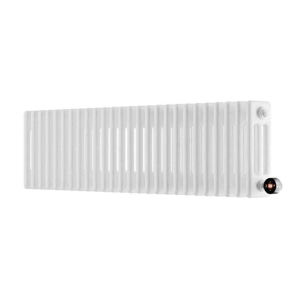 Ecostrad Allerton TriQ WiFi Low Triple Column Electric Radiator - White 1200w (1190 x 300mm)