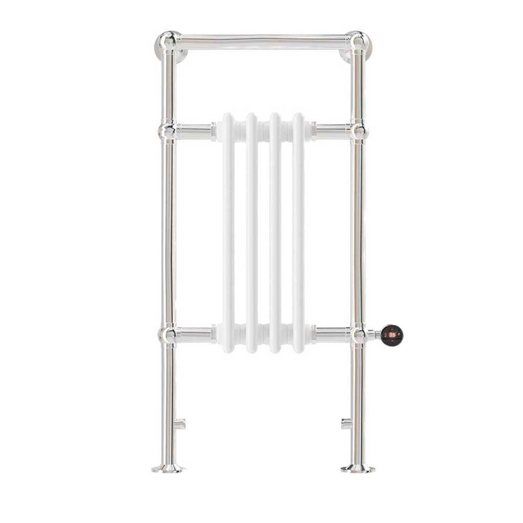 Ecostrad Allerton TriQ WiFi Traditional Electric Flat Top Towel Rail - Chrome 300w (952 x 479mm)