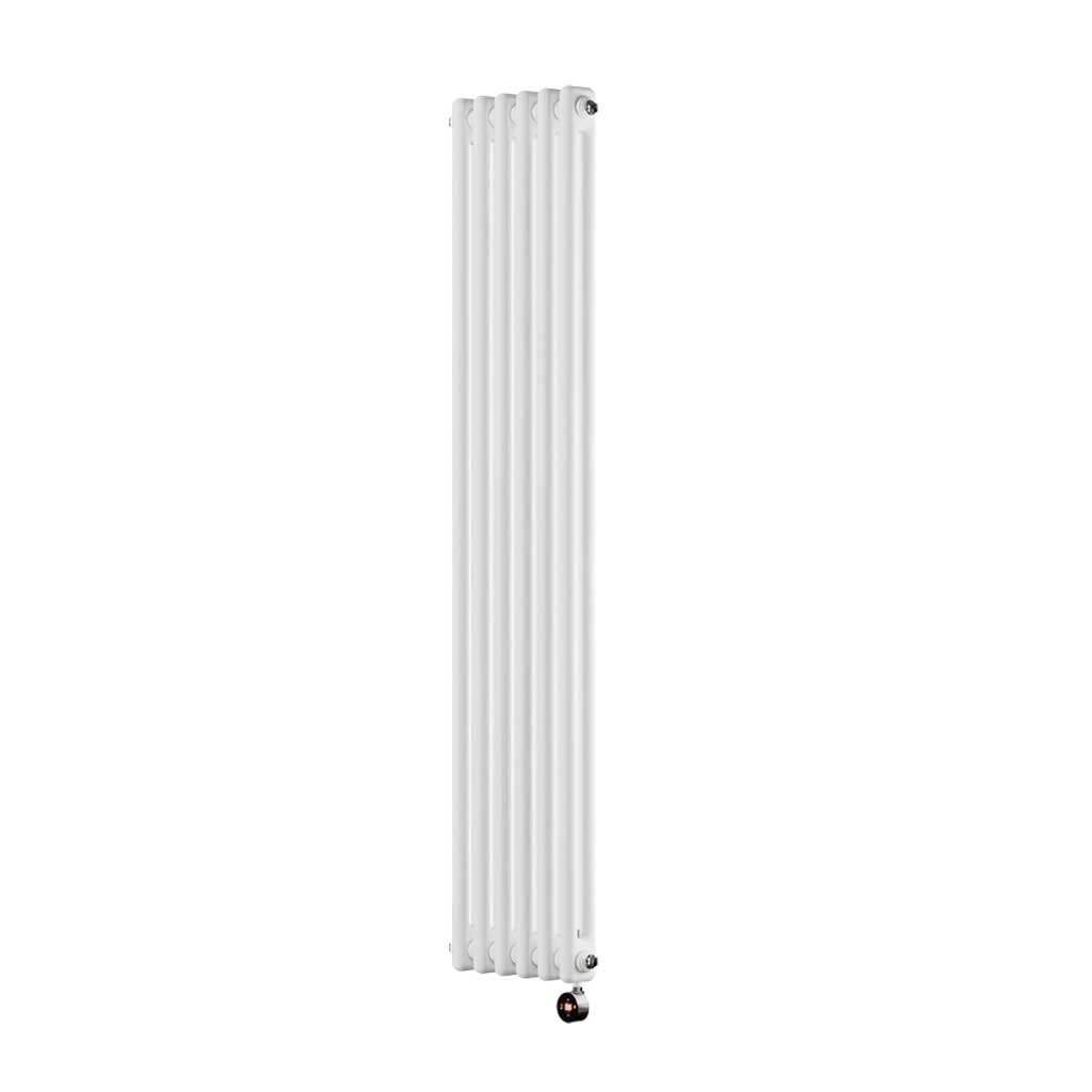 Ecostrad Allerton TriQ WiFi Vertical Double Column Electric Radiator - White 1000w (290 x 1500mm)