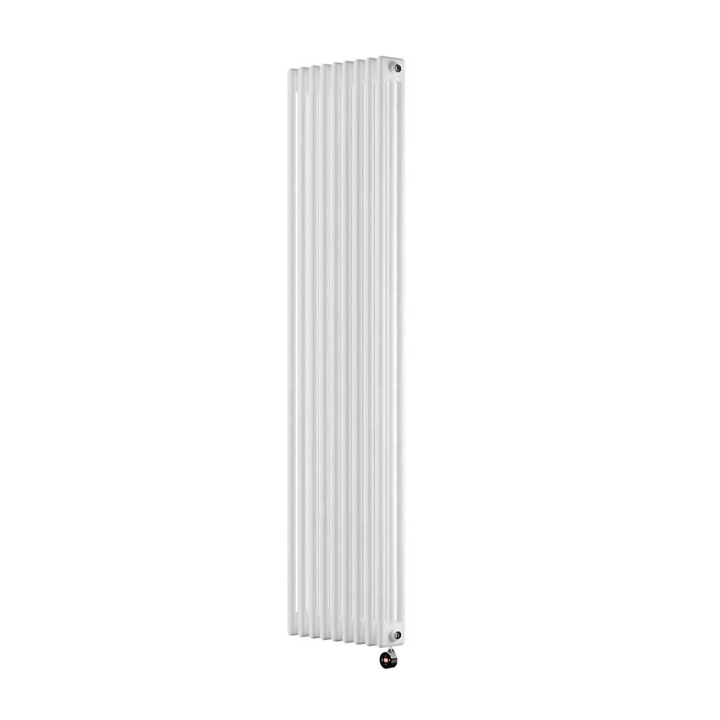 Ecostrad Allerton TriQ WiFi Vertical Triple Column Electric Radiator - White 1500w (380 x 1800mm)