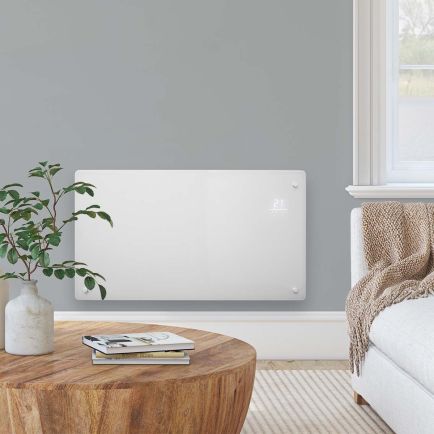 Moda Onyx Smart Electric Heater - White Glass 2000w