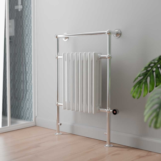 Ecostrad Allerton TriQ WiFi Traditional Electric Flat Top Towel Rail photo