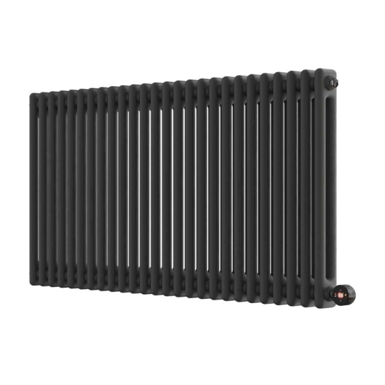 Ecostrad Allerton TriQ WiFi Horizontal Double Column Electric Radiator - Anthracite 1500w (1190 x 600mm) photo