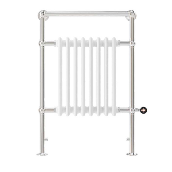 Ecostrad Allerton TriQ WiFi Traditional Electric Flat Top Towel Rail - Chrome 600w (952 x 659mm) photo