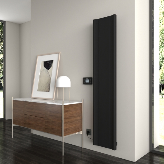 Carisa Boreas B Vertical Electric Radiator - Black 2000w (1800 x 369mm) photo