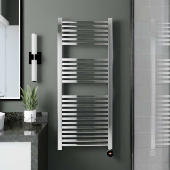 Ecostrad Cube TriQ WiFi Electric Towel Rail - Chrome  photo