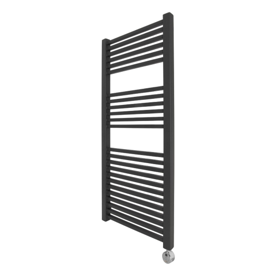 Ecostrad Cube Thermostatic Electric Towel Rail - Anthracite 600w (500 x 1200mm) photo