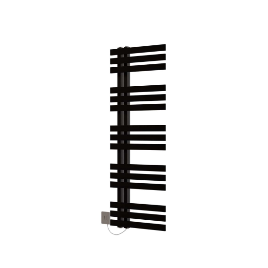 Ecostrad Scena Electric Towel Rail - Black 600w (500 x 1200mm) photo