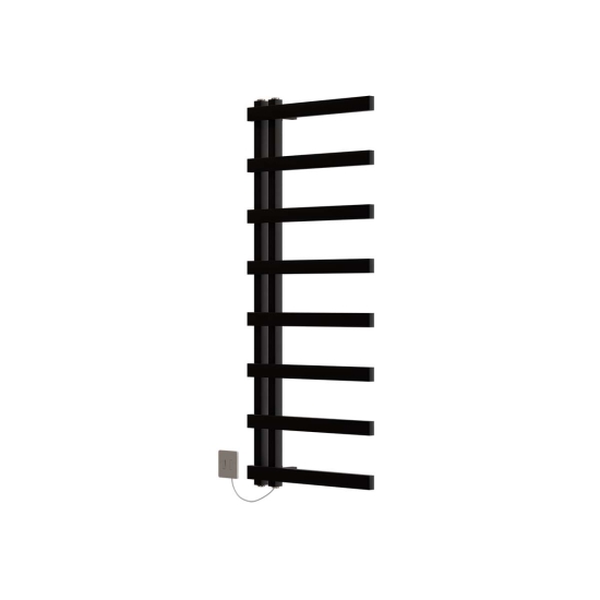 Ecostrad Vanto Electric Towel Rail - Black 600w (500 x 1150mm) photo