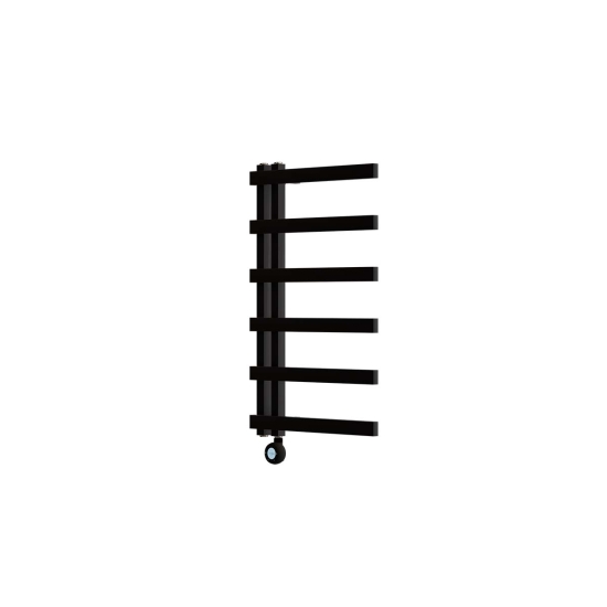 Ecostrad Vanto Velto Thermostatic Electric Towel Rail - Black 300w (500 x 800mm) photo