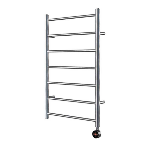 Ecostrad Round Jet TriQ WiFi Electric Towel Rail - Chrome - 200w (500 x 800mm) photo