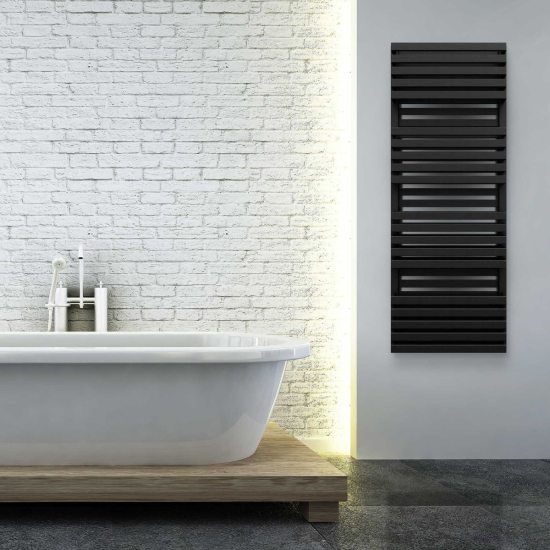 Terma Quadrus Bold ONE Designer Electric Towel Rails - Black photo