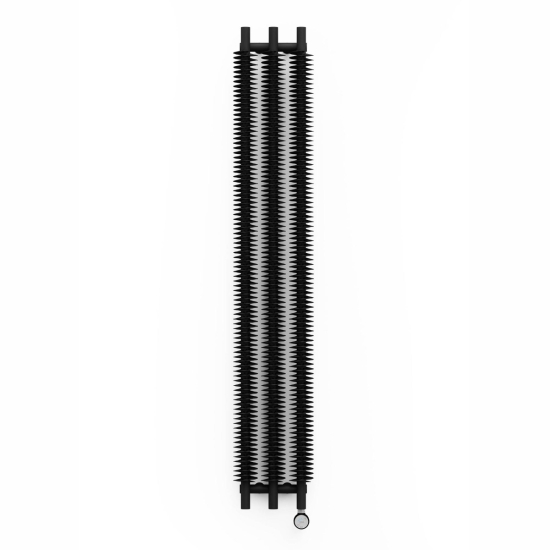 Terma Ribbon V E Vertical Designer Electric Radiator - Black 600w photo
