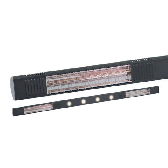 Burda Term 2000 IP65 Infrared Patio Heater & Lighting - Black 4kW photo