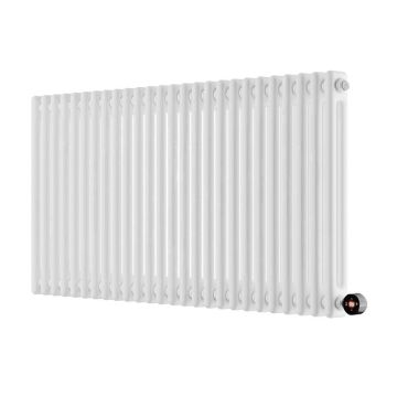 Ecostrad Allerton TriQ WiFi Horizontal Double Column Electric Radiator - White 1500w (1190 x 600mm)