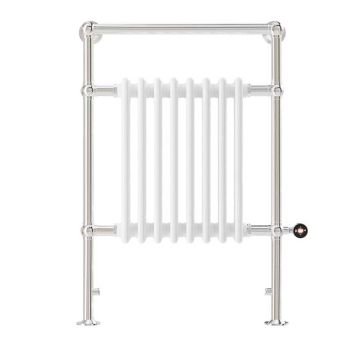 Ecostrad Allerton TriQ WiFi Traditional Electric Flat Top Towel Rail - Chrome 600w (952 x 659mm)