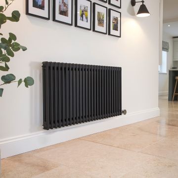 Ecostrad Allerton iQ WiFi Horizontal Double Column Electric Radiator - Anthracite 