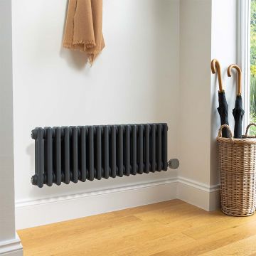 Ecostrad Allerton iQ WiFi Low Triple Column Electric Radiator - Anthracite