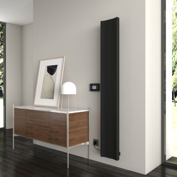 Carisa Boreas B Vertical Electric Radiator - Black 1500w (1800 x 276mm)