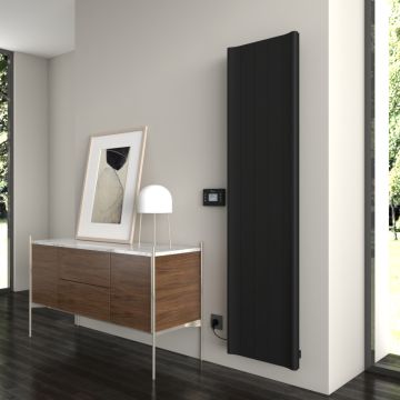 Carisa Boreas B Vertical Electric Radiator - Black 2500w (1800 x 462mm)