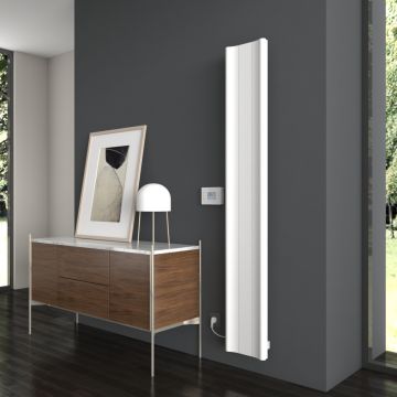 Carisa Boreas B Vertical Electric Radiator - White 1500w (1800 x 276mm)
