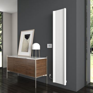 Carisa Boreas B Vertical Electric Radiator - White 2000w (1800 x 369mm)