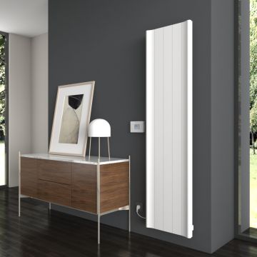 Carisa Boreas B Vertical Electric Radiator - White 2500w (1800 x 462mm)