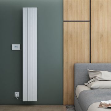 Carisa Boreas M Vertical Electric Radiator - White 1500w (1800 x 236mm)