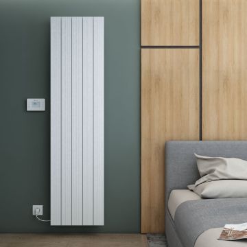 Carisa Boreas M Vertical Electric Radiator - White 2500w (1800 x 462mm)