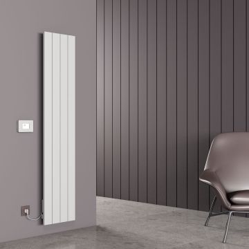 Carisa Boreas N Vertical Electric Radiator - White 2000w (1800 x 369mm)