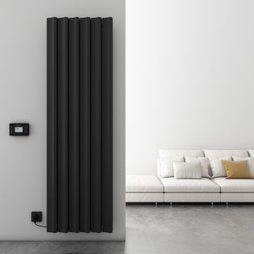 Carisa Boreas S Vertical Electric Radiator - Black 3000w (1800 x 555mm)