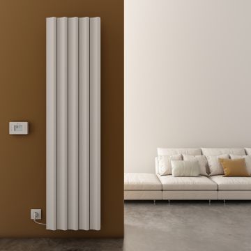 Carisa Boreas S Vertical Electric Radiator - White 2500w (1800 x 462mm)