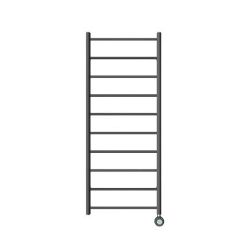 Ecostrad Round Jet Velto Thermostatic Electric Towel Rail - Anthracite 400w (500 x 1200mm)