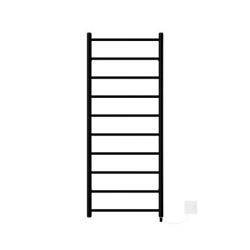 Ecostrad Round Jet Electric Towel Rail - Black 400w (500 x 1200mm)