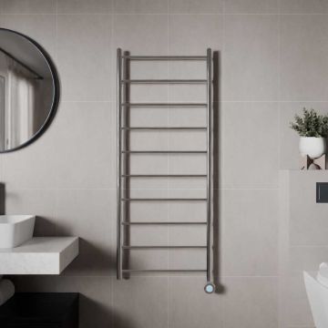 Ecostrad Round Jet Velto Thermostatic Electric Towel Rail - Chrome