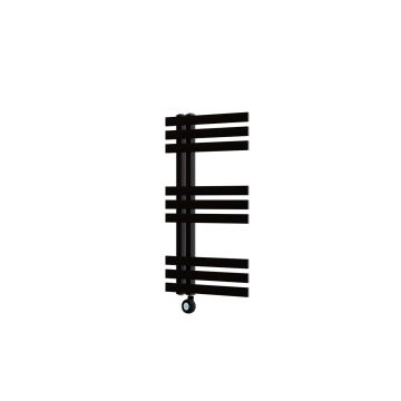 Ecostrad Scena Velto Thermostatic Electric Towel Rail - Black 300w (500 x 800mm)