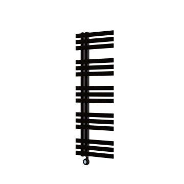 Ecostrad Scena Velto Thermostatic Electric Towel Rail - Black 600w (500 x 1200mm)