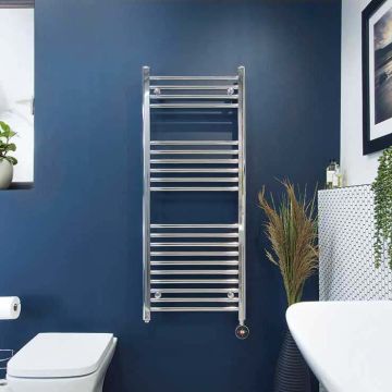 Ecostrad Fina-E TriQ WiFi Electric Towel Rail - Chrome 