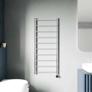 Ecostrad Round Jet TriQ WiFi Electric Towel Rail - Chrome