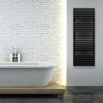 Terma Quadrus Bold ONE Designer Electric Towel Rails - Black
