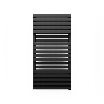 Terma Quadrus Bold ONE Designer Electric Towel Rail - Black 600w (450 x 870mm)