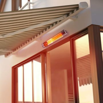 Ecostrad Solaglo Infrared Patio Heater – Silver 2kW