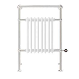 Ecostrad Allerton TriQ WiFi Traditional Electric Flat Top Towel Rail - Chrome 600w (952 x 659mm)