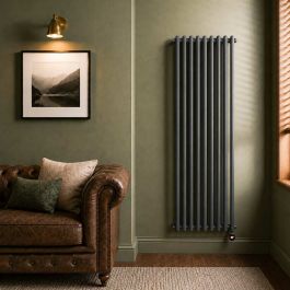 Ecostrad Allerton TriQ WiFi Vertical Double Column Electric Radiator - Anthracite