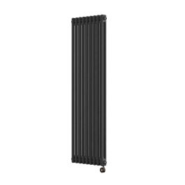 Ecostrad Allerton TriQ WiFi Vertical Double Column Electric Radiator - Anthracite 1200w (380 x 1500mm)