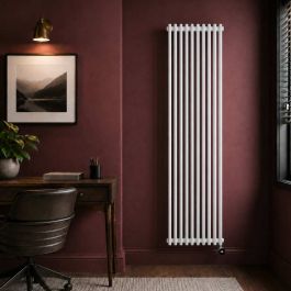 Ecostrad Allerton TriQ WiFi Vertical Double Column Electric Radiator - White