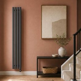 Ecostrad Allora TriQ WiFi Vertical Designer Electric Radiator - Anthracite