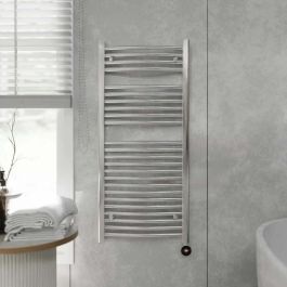 Ecostrad Fina-E TriQ WiFi Electric Towel Rail - Curved Chrome 300w (500 x 1100mm)