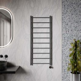 Ecostrad Round Jet TriQ WiFi Electric Towel Rail - Anthracite