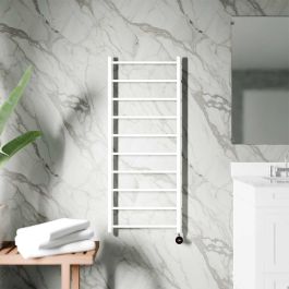 Ecostrad Round Jet TriQ WiFi Electric Towel Rail - White